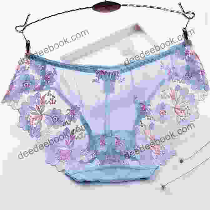 A Close Up Of A Painted Panty With Delicate Lace And Intricate Embroidery, Adorned With Vibrant Paint Dirty Painted Panties Martine Reid