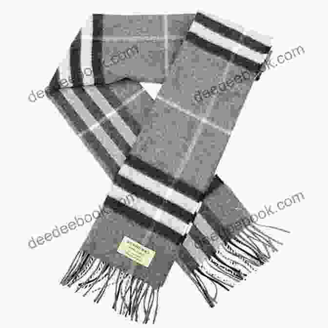 A Cozy Scarf Featuring A Classic Check Pattern In Shades Of Gray And Cream. Casual Weekend Knits: 25 Fun Patterns To Keep Cozy While On The Go