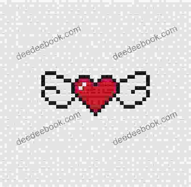 A Cross Stitch Pattern Of Pixelated Hearts 12 New Colorful Geometric Designs: Cross Stitch Patterns