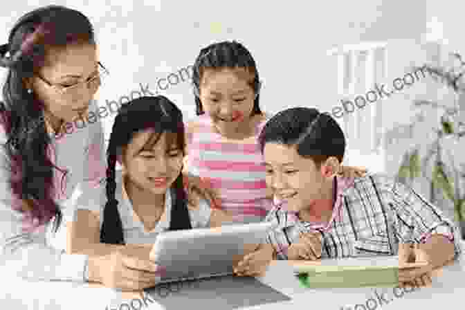 A Group Of Children Gathered Around A Tablet, Reading And Interacting With The Marvel Storybook Ebook Ultimate Spider Man: Doomed : Includes Over 35 Stickers (Marvel Storybook (eBook) 3)