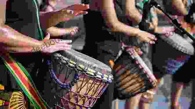 A Group Of People Playing Drums On The Street Street Drumming: The People History Grooves