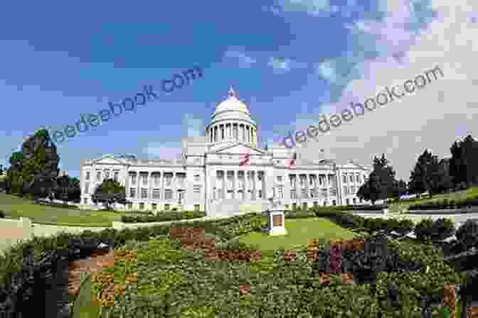 Arkansas State Capitol Building With Lush Green Lawn And Blue Sky Backdrop A Walking Tour Of Little Rock Arkansas (Look Up America Series)