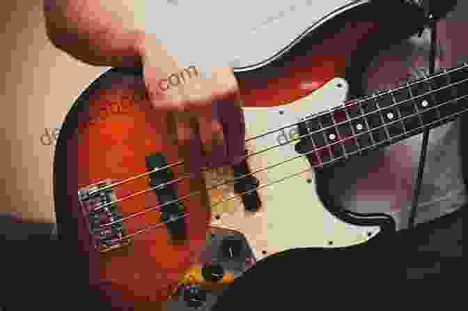 Close Up Of A Bass Guitarist's Pick Playing Technique. The Essential Guide To Technique For Bass Guitar Players (eBassGuitar Beginner To Intermediate Bass Guitar Training 4)