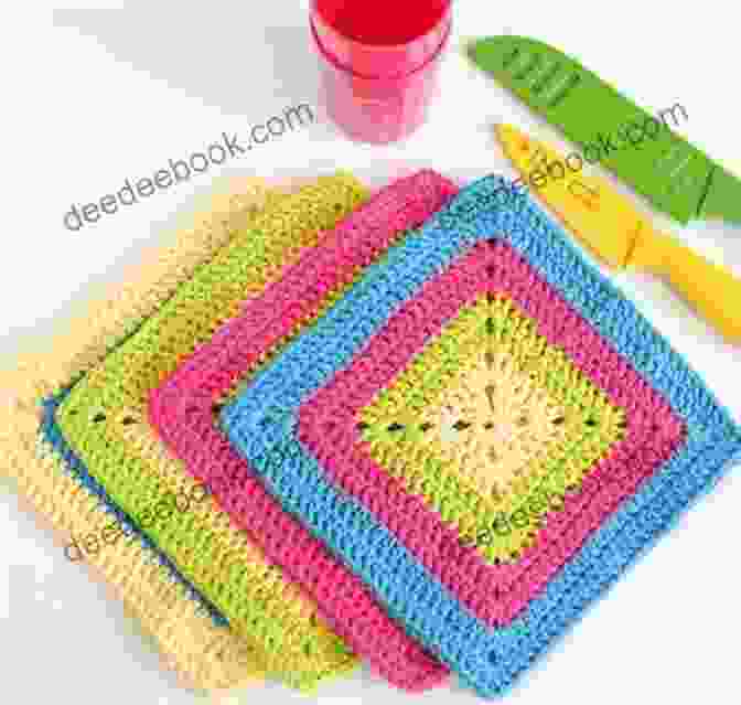 Granny Square Dishcloth Crochet Pattern Crochet Dishcloth Tutorials: Simple Dishcloth Crochet Patterns For Beginners