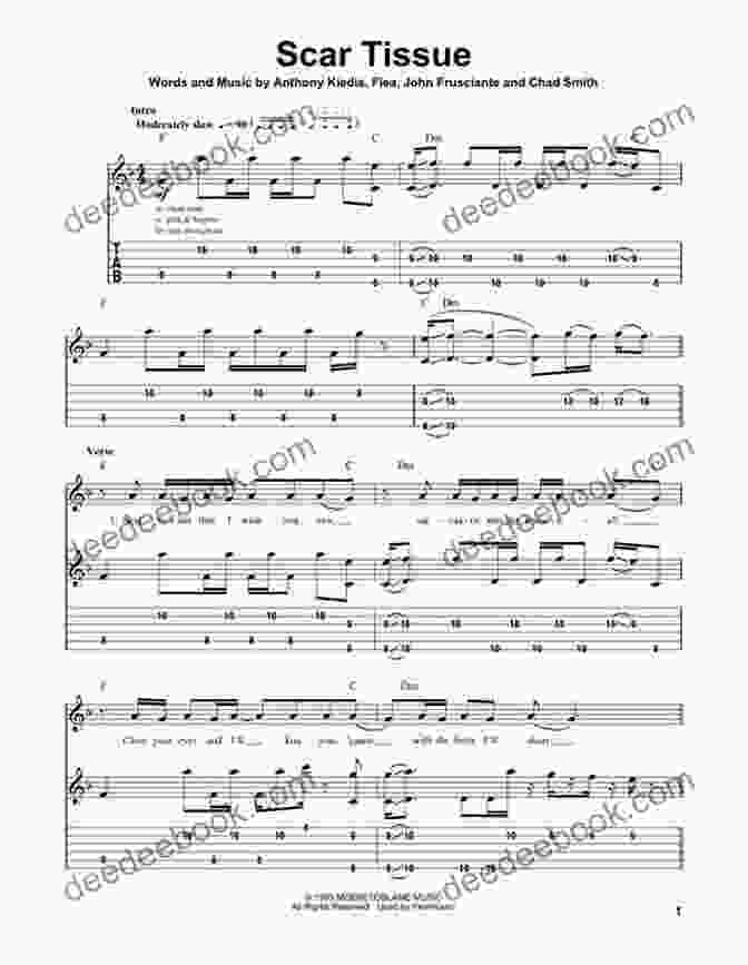 Sheet Music Cover Of 'Scar Tissue' By Red Hot Chili Peppers 10 For 10 Sheet Music Modern Rock: Easy Piano Solos