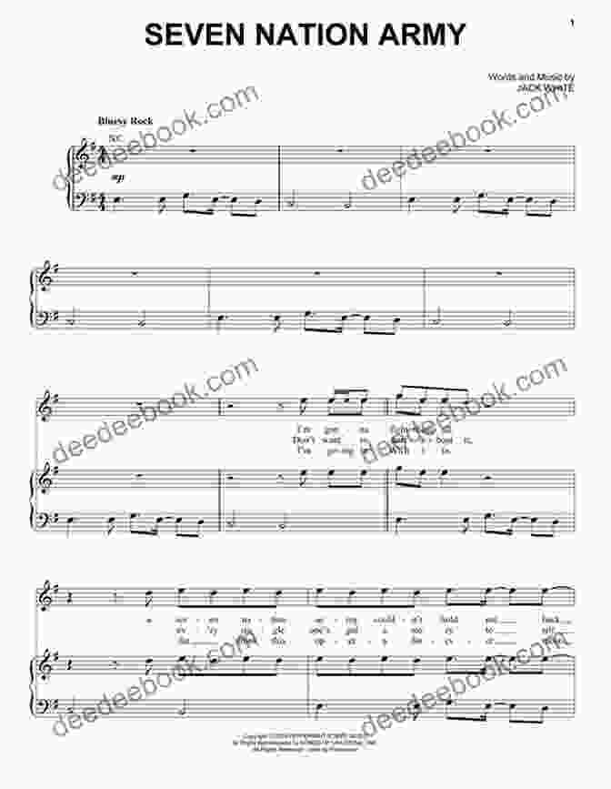 Sheet Music Cover Of 'Seven Nation Army' By The White Stripes 10 For 10 Sheet Music Modern Rock: Easy Piano Solos