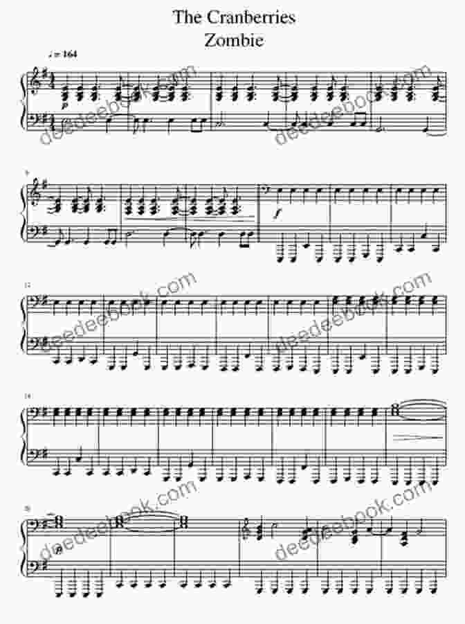 Sheet Music Cover Of 'Zombie' By The Cranberries 10 For 10 Sheet Music Modern Rock: Easy Piano Solos