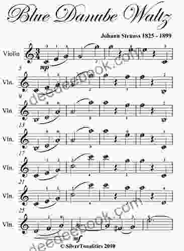 Blue Danube Waltz Strauss Easy Violin Sheet Music